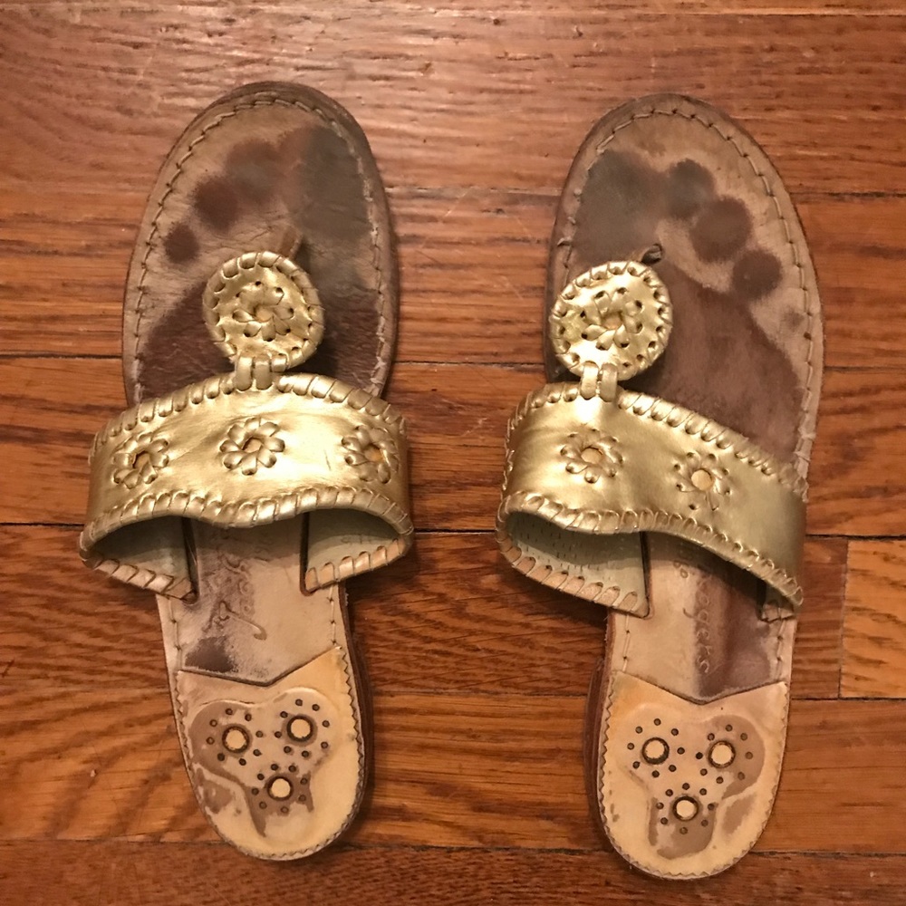 Gold Jack Rogers size 8